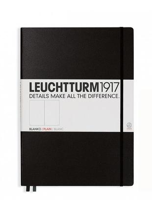 Блокнот leuchtturm1917 master classic а4+, чорний, чисті аркуші (308227)1 фото