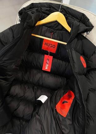 Мужская зимняя куртка черная hugo5 фото