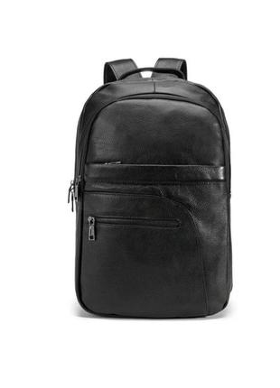 Большой вместительный кожаный рюкзак для ноутбука5 фото