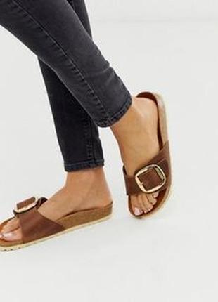 Сланці шльопанці birkenstock -нат.шкіра, оригінал3 фото