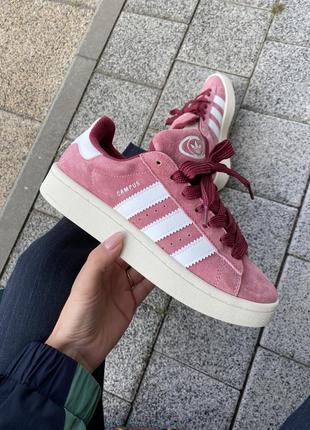 Женские кроссовки adidas campus pink white 36-37-39-40