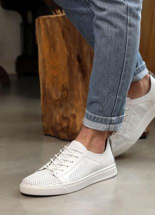 Кеди чоловічі шкіряні білі