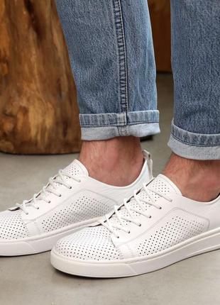 Кеди чоловічі шкіряні білі