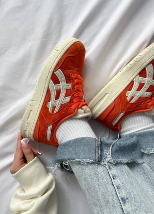 Кроссовки asics ex89 kith orange7 фото