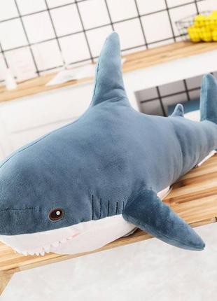 Мягкая плюшевая игрушка акула shark doll 60 см подушка акула подушка обнимашка1 фото