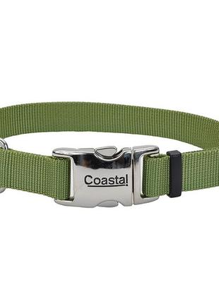 Ошейник для собак coastal titan buckle 2х36-51см зеленая пальма (76484616471)