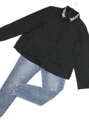 Стильная блуза воротник вышивка george