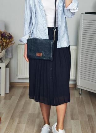 Стильная,натуральная рубашка в полоску,нежный голубой цвет2 фото