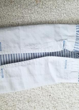 Стильная,натуральная рубашка в полоску,нежный голубой цвет6 фото