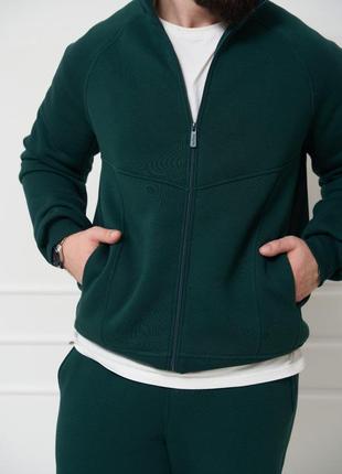 Чоловічий теплий спортивний костюм, колір зелений р.l 4486805 фото