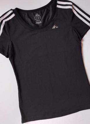 Adidas 3 stripes футболка для фитнеса, сетчатые вставки3 фото