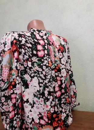 Блуза рубашка в цветочный принт3 фото