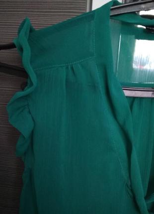 Зелёная блузка рубашка блуза недорого дёшево купить безрукавка с,м,42,44 размер2 фото