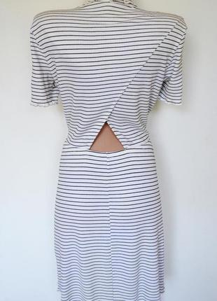 Платье в полоску и рубчик с вырезом на спинке asos8 фото