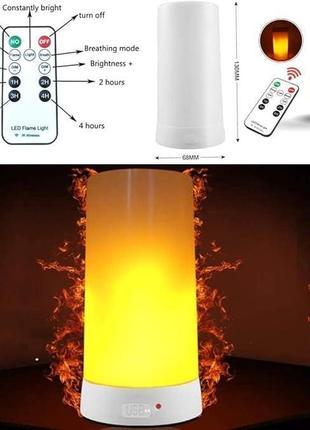Світлодіодний світильник з ефектом полум'я artermy, 2 лампочки в упаковці, usb-перезаряджуваний світлодіодний5 фото