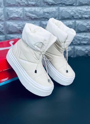 Женские сапоги puma бежовые набук зимние сапоги пума