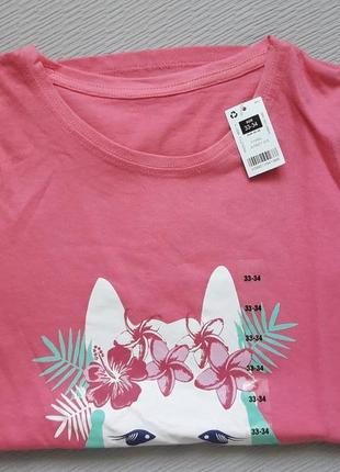 Модная хлопковая футболка принт альпака dunnes stores6 фото