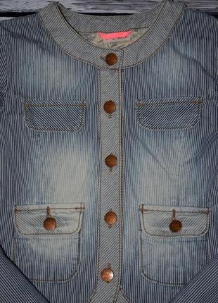 9 - 10 років 134 - 140 см обладнаний фірмовий піджак джинсовий курточка next некст4 фото