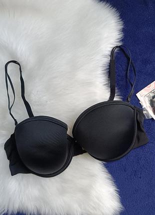 Бюстгальтер бра нижня білизна базовий чорний сток балконет