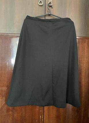 Чёрная длинная юбка полиэстер