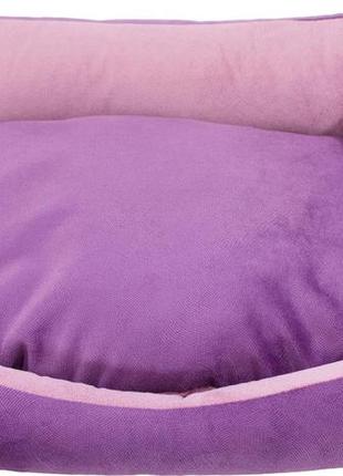 Лежак lucky pet ліра-new no2 50х65х18 см бузковий+рожевий (4820268555052)2 фото