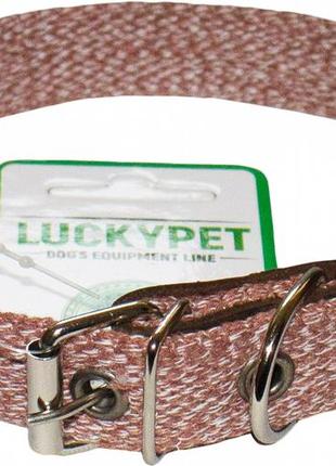 Ошейник lucky pet 20 мм (30-40) melange одинарный коричневый (4820268550347)