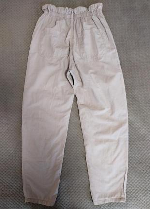 Женские свободные брюки с высокой посадкой zara, s2 фото