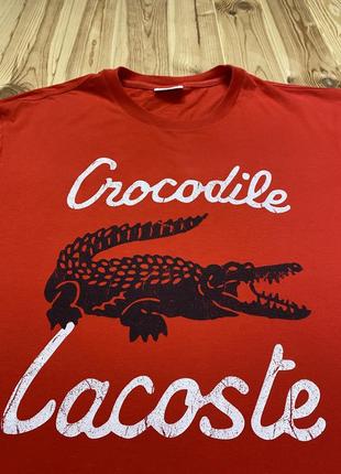 Винтажная футболка lacoste vintage с большим логотипом xxl2 фото
