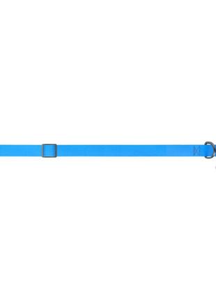 Нашийник для собак водостійкий waudog waterproof металева пряжка-фастекс ш 25 мм д 35-58 см блакитний5 фото