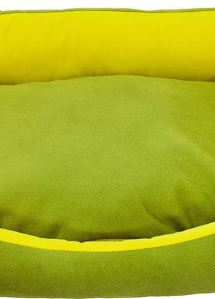 Лежак lucky pet ліра-new №3 60х80х20 см зелений+жовтий (4820268555106)2 фото