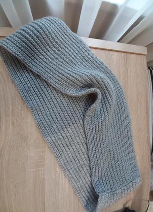 Сірий снуд, хомут, довгий шарф3 фото