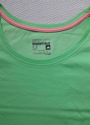 Фирменная хлопковая футболка с логотипом adidas climalite5 фото
