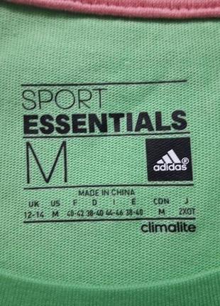 Фирменная хлопковая футболка с логотипом adidas climalite6 фото