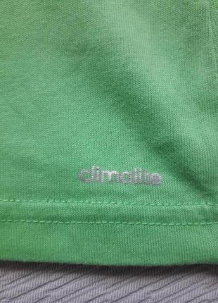 Фирменная хлопковая футболка с логотипом adidas climalite8 фото