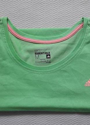 Фирменная хлопковая футболка с логотипом adidas climalite9 фото