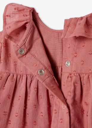 Стильная блуза для девочки бренда vertbaudet (испания)1 фото