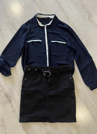 Шифонова рубашка zara розмір s