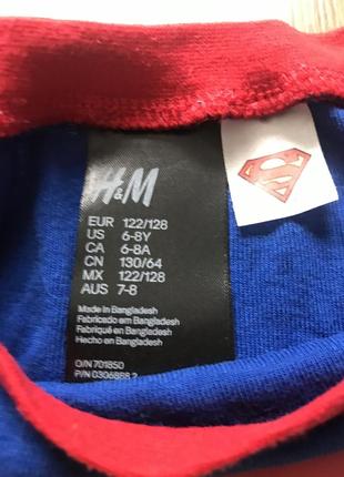 Крутая кофта реглан superman h&m 6-8 лет2 фото