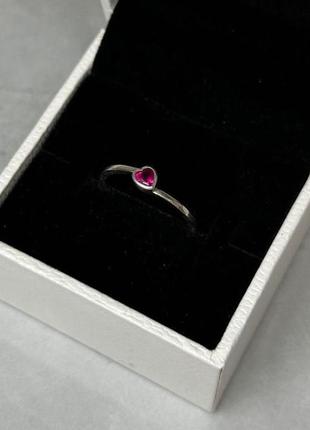 Серебряная кольца кольцо сердце pandora1 фото