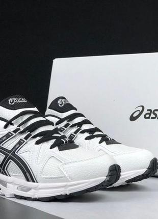 Чоловічі стильні чорно білі кросівки asics gel kahana/стильне спортивне чоловіче взуття/хлопчачі кросівки для бігу та кожен день