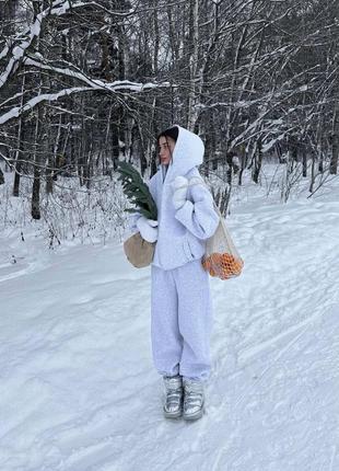 Теплий зимовий жіночий костюм на флісі🔥9 фото
