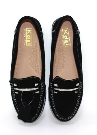 Модные черные женские комфортные мокасины весенние,осенни, замшевые/натуральная замша-женская обувь деми4 фото