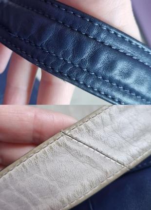 Брендова крута модна стильна містка дуже велика шкіряна темно синя сумка на плече в руку натуральна шкіра radley оригінал 100% шкіра з брелоком redley9 фото