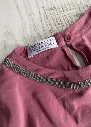 Шелковая блуза brunello cucinelli на девочку 4 года2 фото