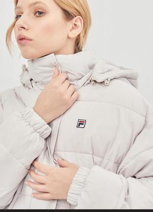 Теплая женская куртка fila oversized original3 фото