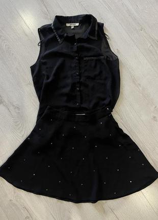 Юбка bershka s та блуза daniel rain s
