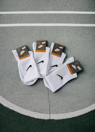 Шкарпетки високі, nike, найк, білі, класичні, футбольні, спортивні, чоловічі, жіночі