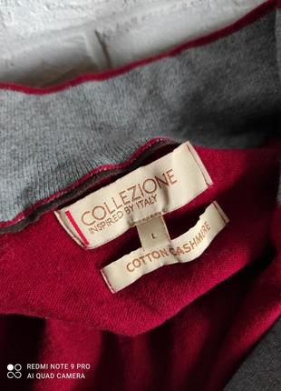 Кардиган лонгслив пуловер гольф молния 🐑  красный бордовый хлопок кашемир m&amp;s,m,l,386 фото