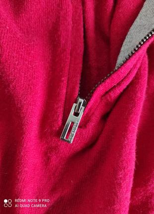Кардиган лонгслив пуловер гольф молния 🐑  красный бордовый хлопок кашемир m&amp;s,m,l,384 фото