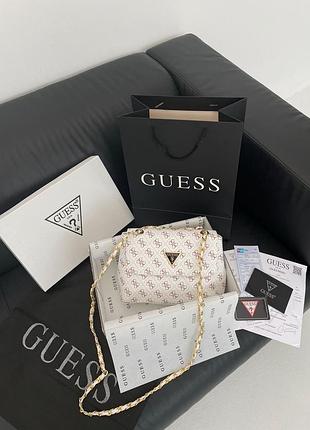 Сумка клатч guess Camera amara white6 фото